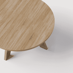 shumee Okrogla klubska mizica BELL Ø68 cm, hrast Sonoma