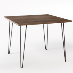 shumee LASNA Miza 90 x 90 cm za kuhinjo, dnevno sobo, jedilnico Čokoladni hrast