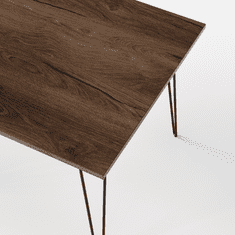 shumee LASNA Miza 90 x 90 cm za kuhinjo, dnevno sobo, jedilnico Čokoladni hrast