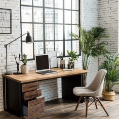 shumee Temno rjava nočna omarica s predali na kolesih 42x40x72 VBS4 Begryf