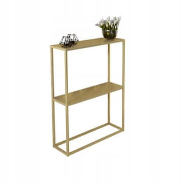 shumee Dvojna konzola za predsobo iz kovinskih profilov 15x15 60x20 Gold