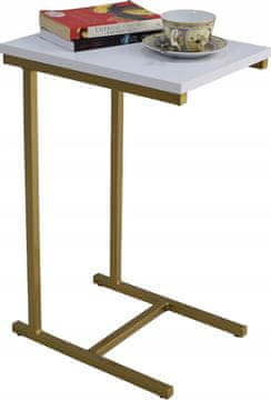 shumee EKO stranska mizica iz profilov v zlati beli mat barvi