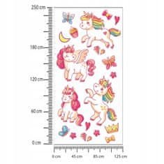 shumee Otroške nalepke Barviti samorogi 125x250cm