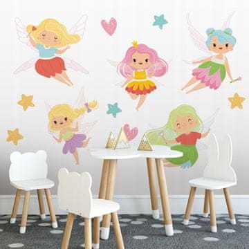 shumee Otroške nalepke Pisane vile 50x100cm