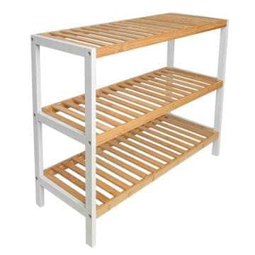 shumee Omarica za čevlje iz bambusa z belimi nogami 55x70x26