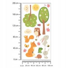 shumee Otroške nalepke Drevesa in živali 100x200cm
