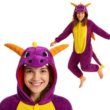 shumee Spyro Onesie Kigurumi pižama kostum XL: 175-185 cm