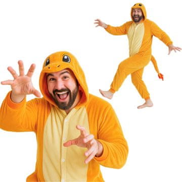 shumee Pižama Onesie Kigurumi kostum Pokemon Charmander kostum M: 155-165 cm