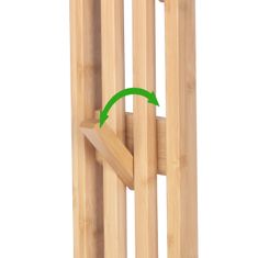 Stenski obešalnik iz bambusa za kopalnico BEGRYF 80x14x3,5