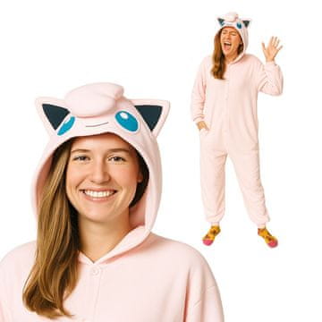 shumee Kigurumi pižama Onesie Pokemon Jigglypuff kostum XL: 175 - 185 cm