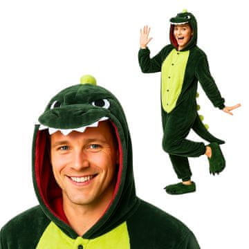 shumee Kigurumi pižama Onesie, kostum dinozavra, velikost S: 145-155 cm