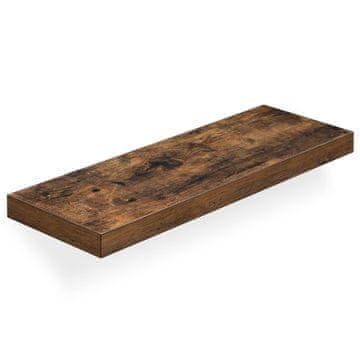 shumee Temno rjava stenska polica v dnevni sobi BEGRYF 60x20x3,8