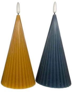 shumee BOŽIČNA SVEČA V OBLIKI STOŽČASTEGA BOŽIČNEGA DREVESA 18 CM - ELEGANTNA BOŽIČNA DEKORACIJA