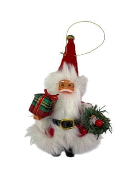 shumee BOŽIČNA FIGURICA BOŽIČKA Z DARILOM IN VENČKOM 21 CM - BOŽIČNA DEKORACIJA ZA OBEŠANJE