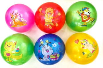 shumee VELIKA BARVNA ŽOGICA Z ŽIVALSKIM POTISKOM - 23 CM