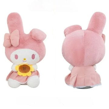 shumee MAČJA MASKOTA 40 CM - PLIŠASTA LUTKA V ROZA OBLEKI Z RŽO