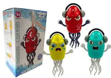 shumee INTERAKTIVNA PLESOČA HOBOTNICA S PARO IN GLASBO - OTROŠKA DJ IGRAČA Z LED UČINKOM MEGLE USB 21 CM