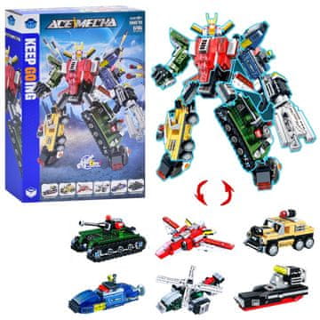 shumee TRANSFORMER ROBOT BLOKI 6v1 - ACE MECHA - 696 KOSOV