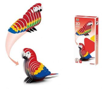 shumee 3D KARTONSKI MODEL PAPIGAJKE - NAREDITE SESTAVLJANKO