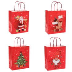 shumee BOŽIČNA DARILNA VREČKA 26x12x32 CM - RDEČA, MEŠANICA VZORCEV