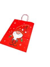 shumee BOŽIČNA DARILNA VREČKA 26x12x32 CM - RDEČA, MEŠANICA VZORCEV