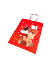 shumee BOŽIČNA DARILNA VREČKA 26x12x32 CM - RDEČA, MEŠANICA VZORCEV