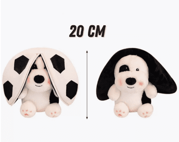 shumee Plišasti pes z motivom nogometne žoge 20 cm Presenečenje 2 v 1