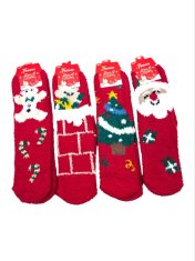 shumee ŽENSKE BOŽIČNE NOGAVICE Z JELENI VELIKOST 36-41 - TOPLE, NEDRSEČE