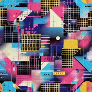 shumee ZUNANJE DEKORATIVNE TKANINE OXFORD - Geometrični motiv I DX3169