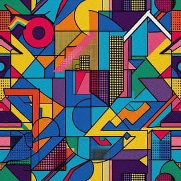 shumee ZUNANJE DEKORATIVNE TKANINE OXFORD - Geometrični motiv I DX3312