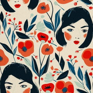 shumee ZUNANJE DEKORATIVNE TKANINE OXFORD - Ženski motiv | DX10220