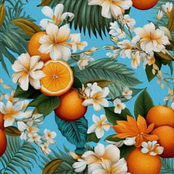 shumee ZUNANJE DEKORATIVNE TKANINE OXFORD - Sadni motiv | DX6093