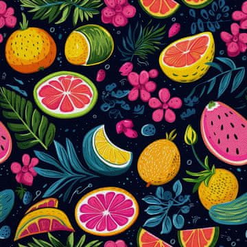 shumee ZUNANJE DEKORATIVNE TKANINE OXFORD - Sadni motiv | DX6743