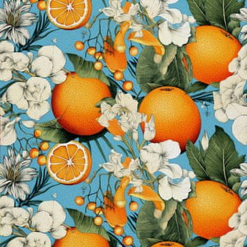 shumee ZUNANJE DEKORATIVNE TKANINE OXFORD - Sadni motiv | DX6372