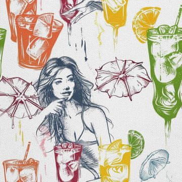 shumee ZUNANJE DEKORATIVNE TKANINE OXFORD - Motiv koktajl | DX8433