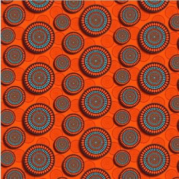 shumee ZUNANJE DEKORACIJSKE TKANINE OXFORD Motiv Oranžni krogi I DR015