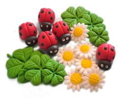 shumee Komplet tort Pikapolonice, 5 kosov + detelja + rože