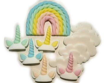 shumee Komplet za torto - Mavrični samorogi v oblakih