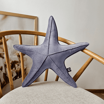 Velika blazina VELVET z motivom morske zvezde VE2248 | sivka