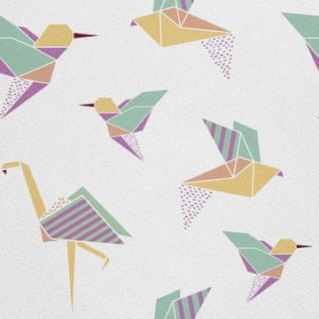 shumee ZUNANJE DEKORATIVNE TKANINE OXFORD - Motiv origami ptic I DX135