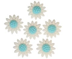shumee Okras za torto - modri cvetovi marjetic, 6 kosov.
