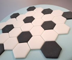 shumee Dekoracija za torto iz sladkornih ploščic, bele in črne barve, 30 kosov