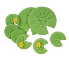 shumee Figurice za dekoracijo torte, listi lokvanja, 8 kosov.