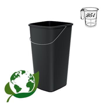 shumee Koš za odpadke COMPACTA Q basic NSAB25U - črn za recikliranje*