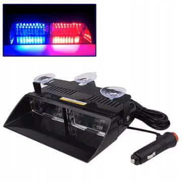 shumee LED RDEČE-MODRA UTRIPAJOČA OPOZORILNA LUČKA ZA OKNOM, STIKALO 18 PROG