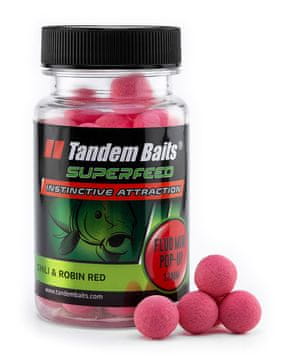 shumee SuperFeed Fluo Mini Pop-Up - plavajoče kroglice 12 mm/30 g Čili in Robin rdeča