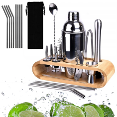 shumee Profesionalni set za barmana, mešalnik za pijačo in koktajl, 23 kosov