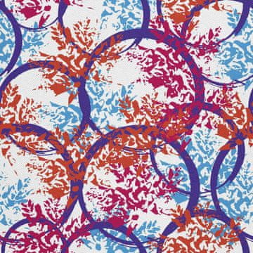 shumee ZUNANJE DEKORATIVNE TKANINE OXFORD - Motiv modrih krogov I DX380