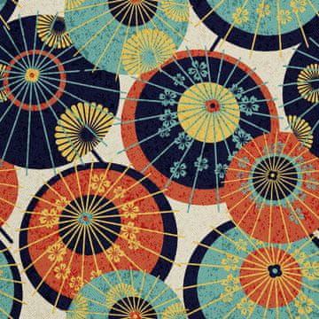 shumee ZUNANJE DEKORATIVNE TKANINE OXFORD - Kitajski senčniki z motivom