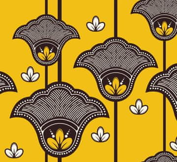 shumee ZUNANJE DEKORACIJSKE TKANINE OXFORD - Motiv rjavih rož na rumeni barvi I DR231